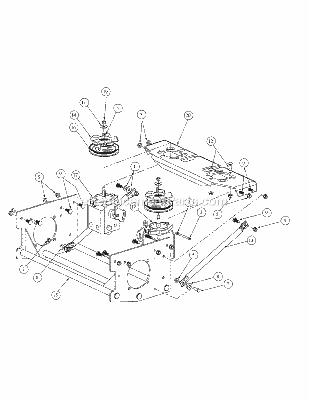 Hydro Pump Assembly Diagram and Parts List for M60-KW 53AH5D8X750 Cub Cadet Sprayer